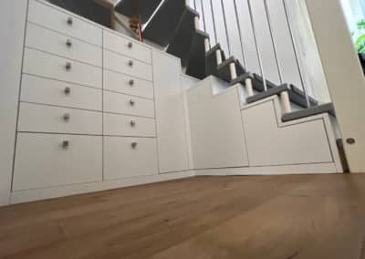 Einbauschrank passgenau unter der Treppe – Projekt „Jansen“